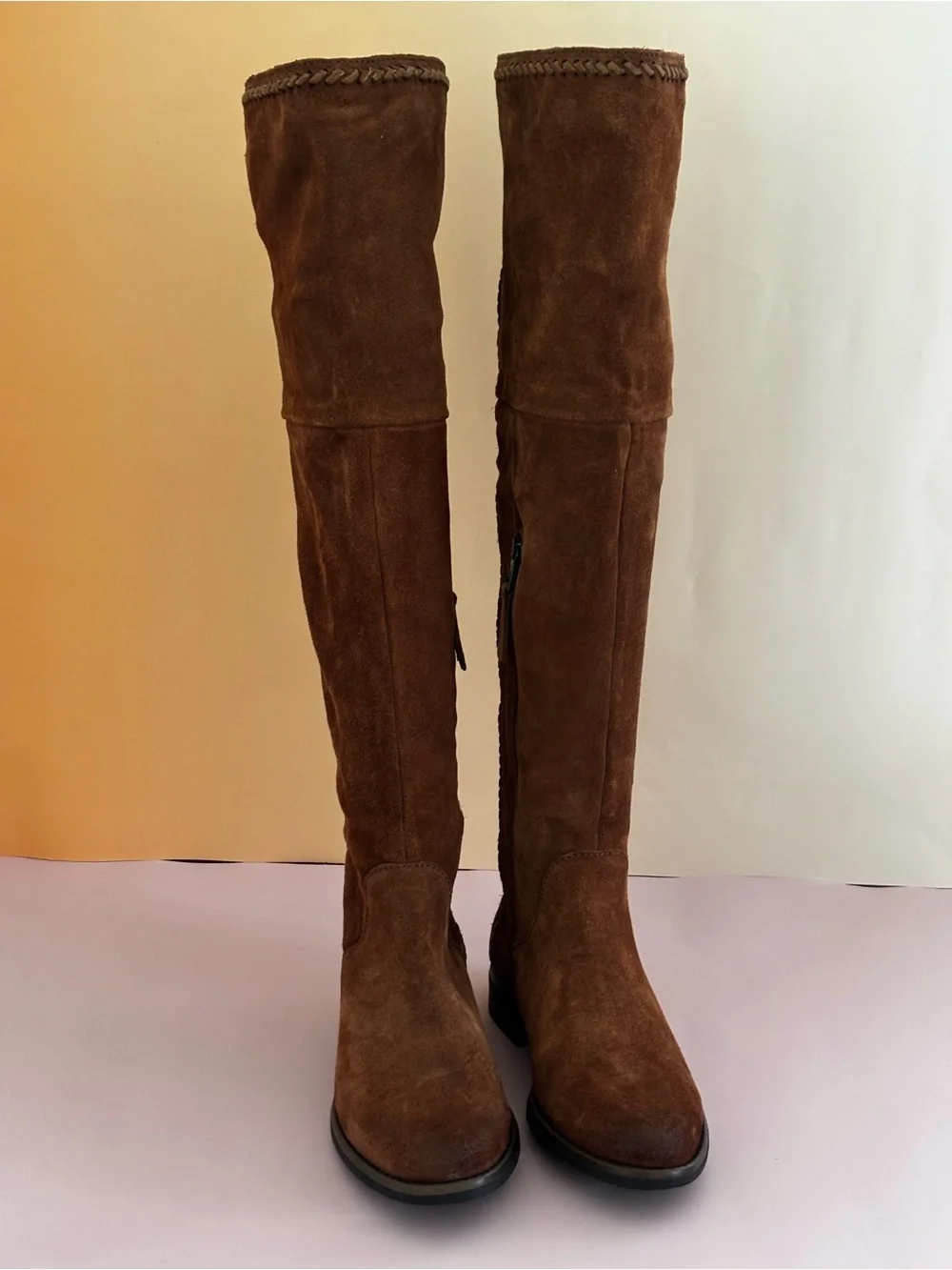 Women’s Tall Suede Riding Boots - Brown